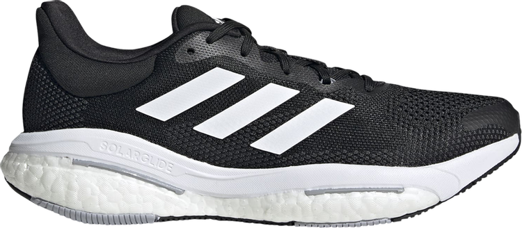 Кроссовки Adidas Solar Glide 5 Wide 'Black White Grey', черный GY4684 | Black фото 1