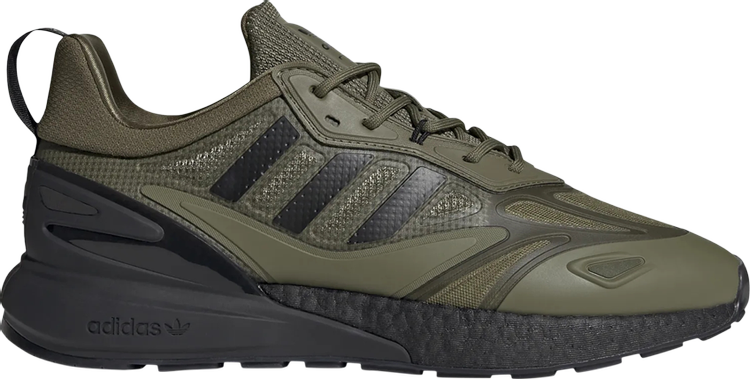 Кроссовки Adidas ZX 2K Boost 2.0 'Focus Olive', зеленый GW0518 | Green фото 1