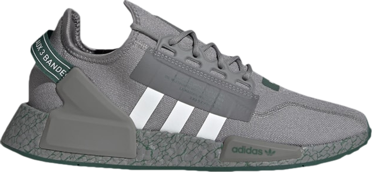 Кроссовки Adidas NMD_R1 V2 'Crackled - Grey Collegiate Green', серый GZ6551 | Grey фото 1