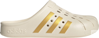 Кроссовки Adidas Adilette Clog 'Wonder White Gold Metallic', кремовый