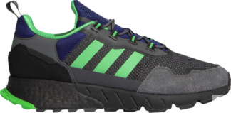 Кроссовки Adidas ZX 1K Boost 'Grey Screaming Green', серый