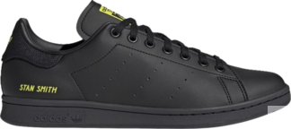 Кроссовки Adidas Stan Smith 'Black Semi Solar Yellow', черный