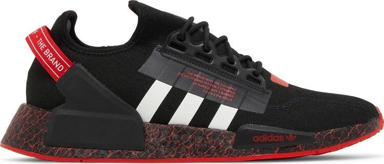 Кроссовки Adidas NMD_R1 V2 'Crackled - Black Red', черный GZ6552 | Black фото 1