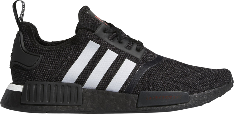 Кроссовки Adidas NMD_R1 'Japanese Side Print - Black White', черный H01926 | Black фото 1