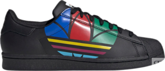 Кроссовки Adidas Superstar Pure 'Colorful Trefoil - Core Black', черный