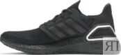 Кроссовки Adidas UltraBoost 20, черный/белый FV8333 | Black фото 3