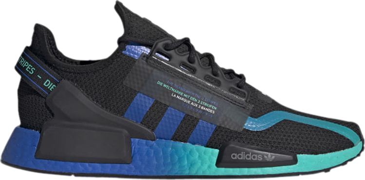 Кроссовки Adidas NMD_R1 V2 'Aqua', черный FY5913 | Black фото 1