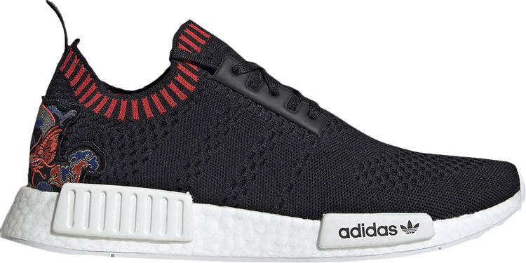 Кроссовки Adidas NMD_R1 Primeknit 'Dragon Patch', черный EH2238 | Black фото 1