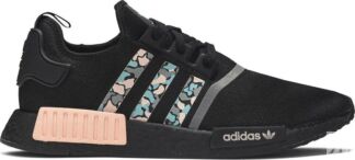 Кроссовки Adidas NMD_R1 STLT Primeknit 'Aqua Pink Camo', черный