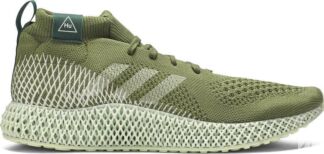 Кроссовки Adidas Pharrell Williams x 4D Runner 'Olive', зеленый