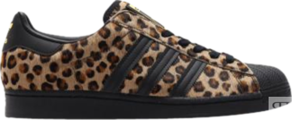 Кроссовки Adidas atmos x Superstar 'Cheetah', коричневый