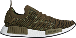 Кроссовки Adidas NMD_R1 STLT Primeknit 'Trace Olive', зеленый