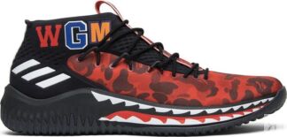 Кроссовки Adidas A Bathing Ape x Dame 4 'Red Camo', красный