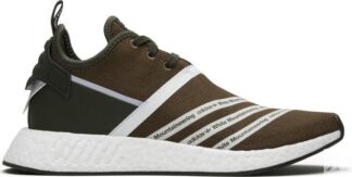 Кроссовки Adidas White Mountaineering x NMD_R2 Primeknit 'Olive', зеленый