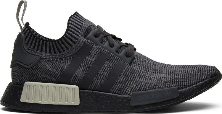 Кроссовки Adidas NMD_R1 Primeknit 'Black Olive', черный AQ1248 | Black фото 1