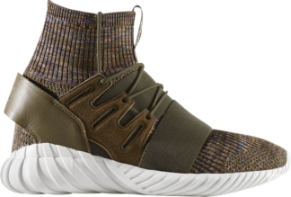 Кроссовки Adidas Tubular Doom Primeknit 'Trace Olive', зеленый