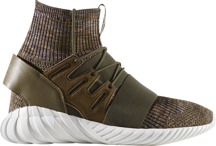 Кроссовки Adidas Tubular Doom Primeknit 'Trace Olive', зеленый BY3551 | Green фото 1