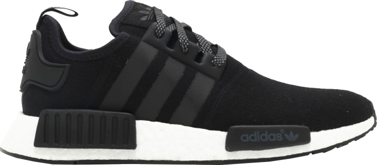 Кроссовки Adidas NMD_R1 'Black Wool', черный BW0617 | Black фото 1