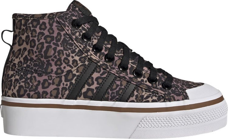 Кроссовки Adidas Wmns Nizza Platform Mid 'Leopard', черный GY9531 | Black фото 1