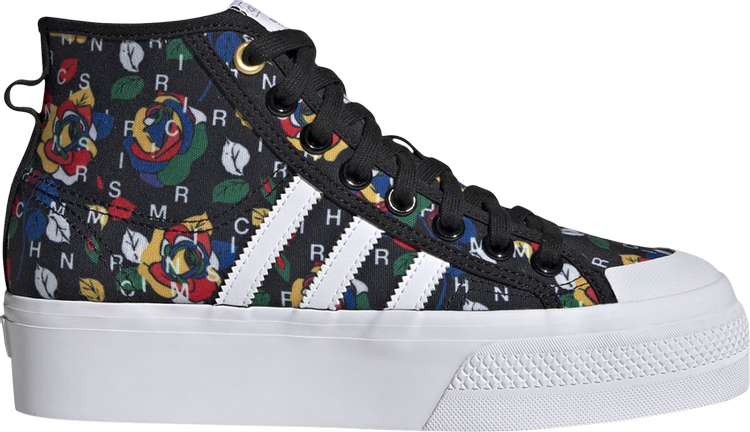 Кроссовки Adidas Rich Mnisi x Wmns Nizza Platform Mid 'Pop-Art Roses', черн GZ4304 | Black фото 1