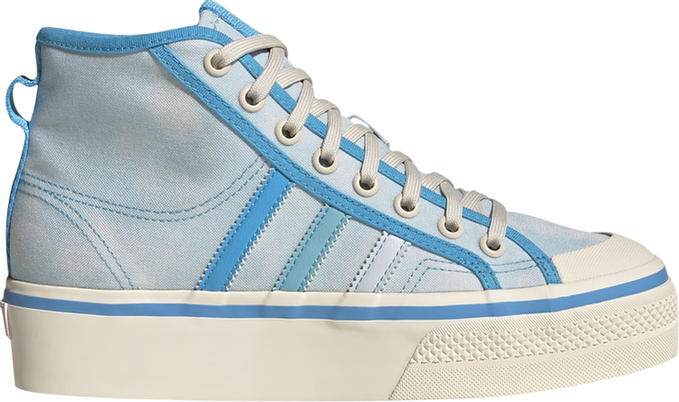 Кроссовки Adidas Wmns Nizza Platform Mid 'Almost Blue Pantone', синий GX4604 | Blue фото 1