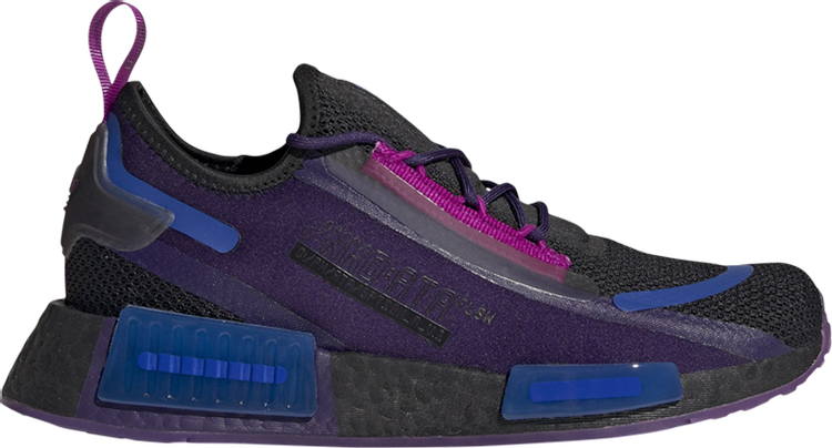 Кроссовки Adidas Wmns NMD_R1 Spectoo 'Black Dark Purple', фиолетовый GZ9287 | Purple фото 1