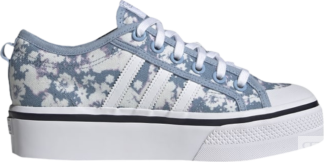 Кроссовки Adidas Wmns Nizza Platform Low 'Bleached-Out Floral', синий