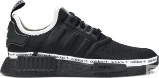 Кроссовки Adidas Wmns NMD_R1 'Black Tape Logo', черный