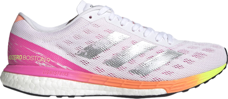 Кроссовки Adidas Wmns Adizero Boston 9 'White Screaming Pink', розовый