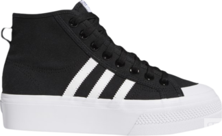 Кроссовки Adidas Wmns Nizza Platform Mid 'Core Black White', черный