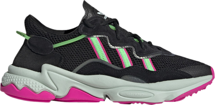 Кроссовки Adidas Wmns Ozweego 'Black Shock Lime Pink', черный EE5714 | Black фото 1