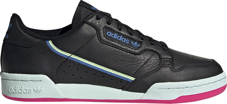 Кроссовки Adidas Wmns Continental 80 'Black Blue Yellow', черный G27723 | Black фото 1