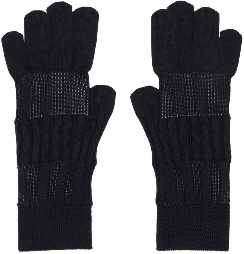 Черные рифленые перчатки CFCL