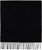 Черный шерстяной шарф Moncler