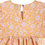 Блузка с напускными рукавами 34 цветочный принт  8 лет - 126 см желтый