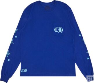 Рубашка Chrome Hearts Star Long-Sleeve Shirt 'Blue', синий