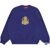 Толстовка Supreme Crest Crewneck, синий SS23SW70 WASHED NAVY | Blue фото 1