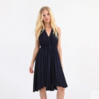 Платье без рукавов с V-образным вырезом  XL синий