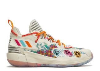 Кроссовки Adidas DAME 7 EXTPLY 'DAY OF THE DEAD', оранжевый