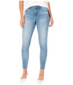 Джинсы KUT from the Kloth, Connie High-Rise Ankle Skinny with Raw Hem in Ab