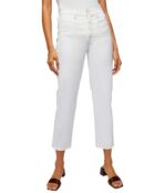 Джинсы 7 For All Mankind, High-Waist Cropped Straight in Clean White