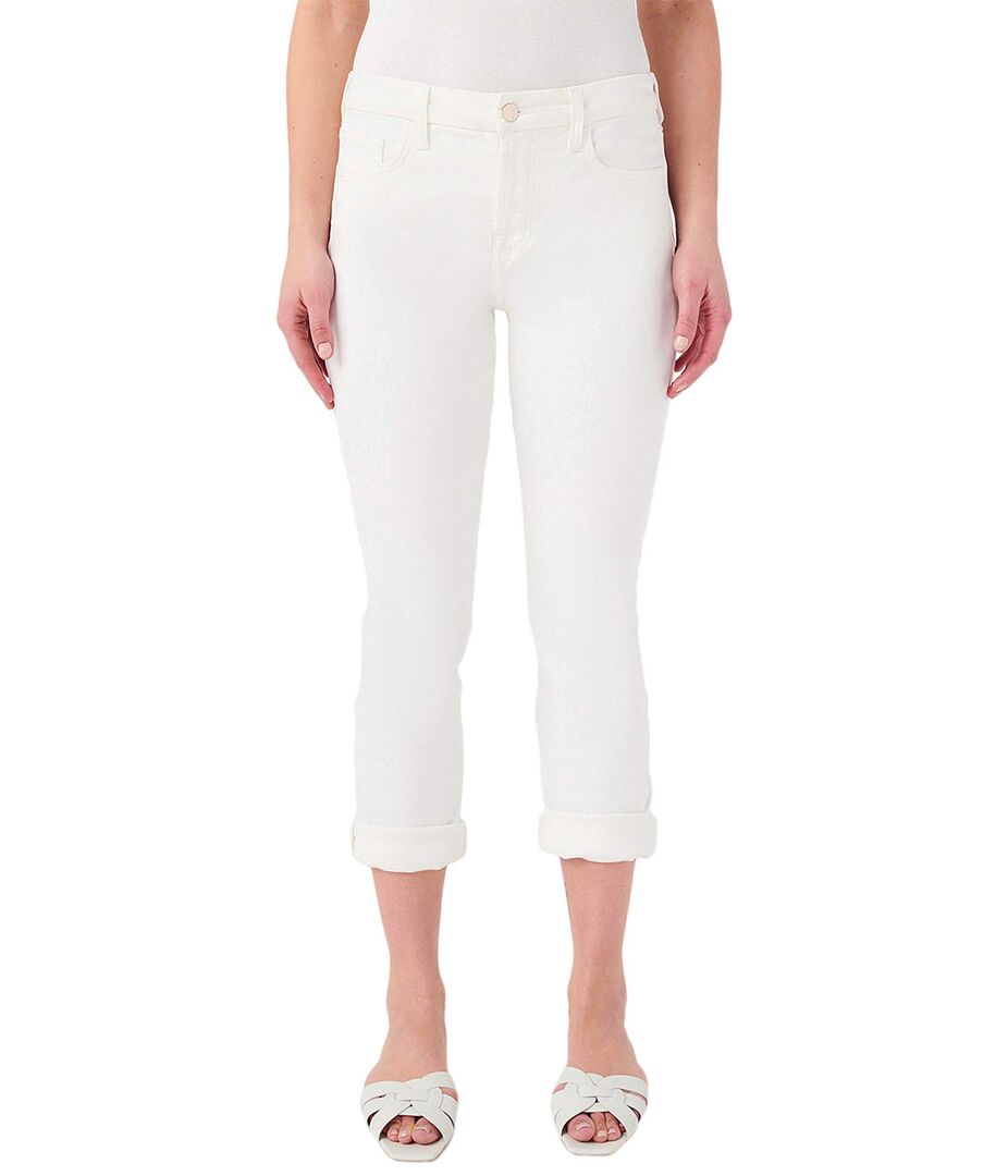 Джинсы JEN7, Straight Crop & Roll Jeans 9537251 | White фото 1