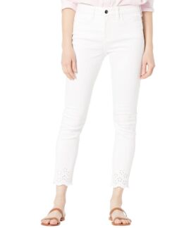 Джинсы JEN7, Ankle Skinny Jeans w/ Eyelet Hem