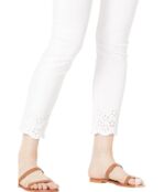 Джинсы JEN7, Ankle Skinny Jeans w/ Eyelet Hem 9537884 | White фото 3