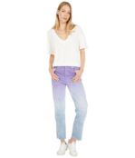 Джинсы 7 For All Mankind, High-Waist Cropped Straight in Ombre Light Haven