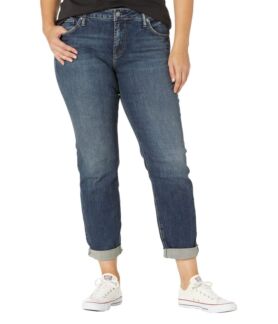 Джинсы Silver Jeans Co., Plus Size Boyfriend Mid-Rise Slim Leg Jeans W27101