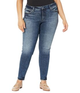 Джинсы Silver Jeans Co., Plus Size Elyse Skinny Mid-Rise Skinny Leg W03116E