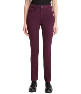 Джинсы JEN7, Sateen Slim Straight in Plum