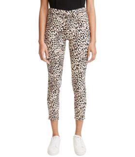 Джинсы JEN7, Printed Ankle Skinny in Painterly Leopard