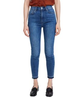 Джинсы 7 For All Mankind, High-Waisted Ankle Skinny w/ Let Down Hem in Harb
